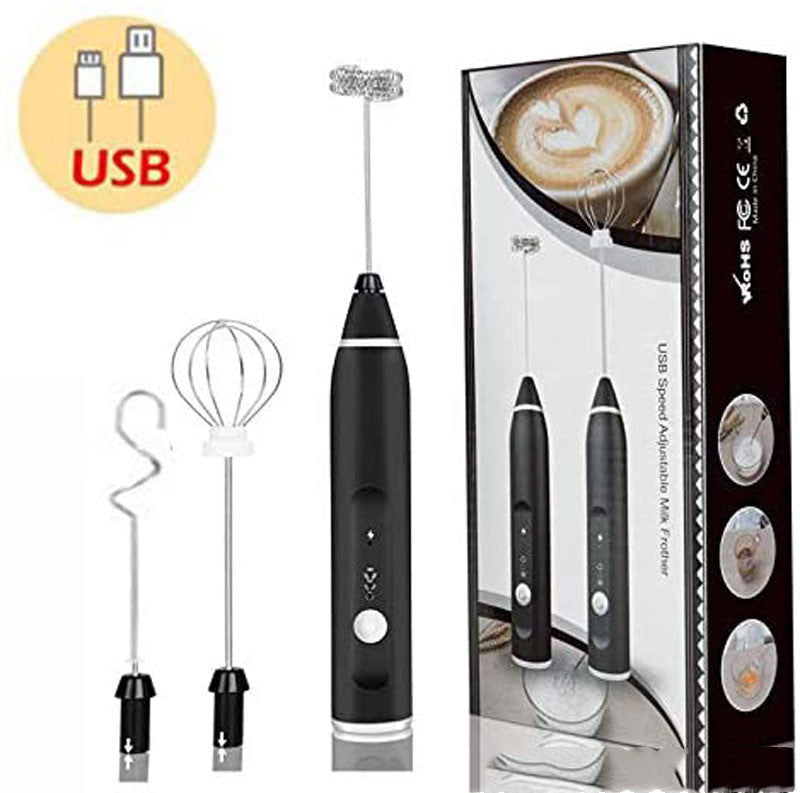 Rechargeable Handheld Milk Frother with 3 Whisk Heads and 3 Speeds, photo 10