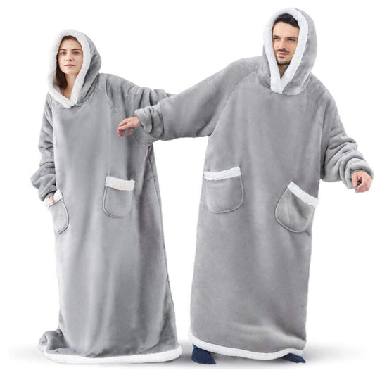 Oversized Wearable Blanket Hoodie with Pockets, photo 2