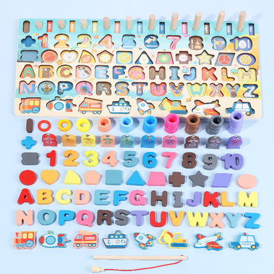 Montessori Wooden Math Fishing Number Board, photo 2