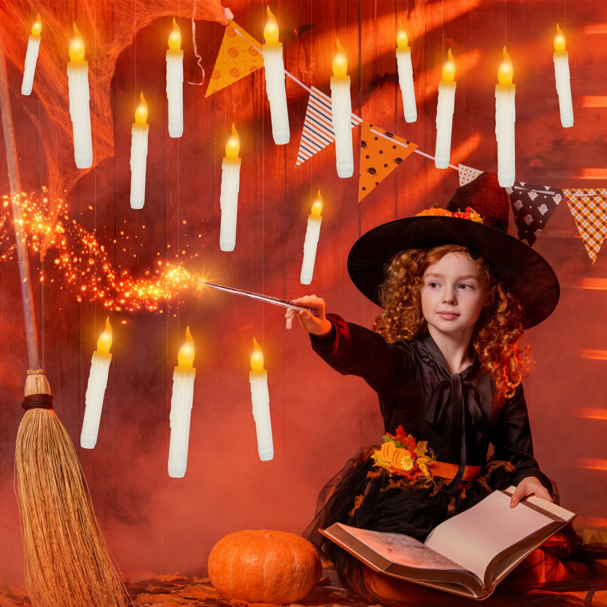 12 Flameless Floating Candles with Wand Remote, photo 9