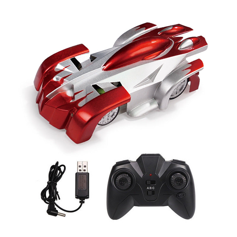 Wall Climbing RC Car with Dual Mode and LED Lights, Rechargeable Stunt Car for Kids 8+