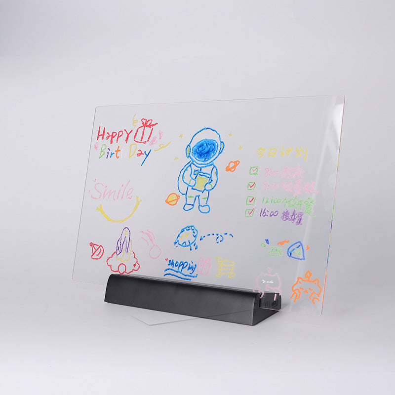 Light Up LED Drawing Board for Kids with 12 Color Pens, Rechargeable Erasable Neon Doodle Board