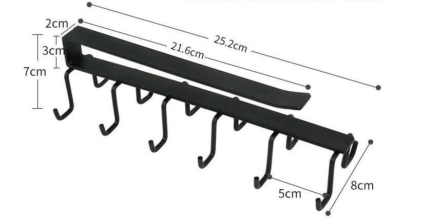 Under Shelf Mug Hanger with 12 Hooks, photo 4