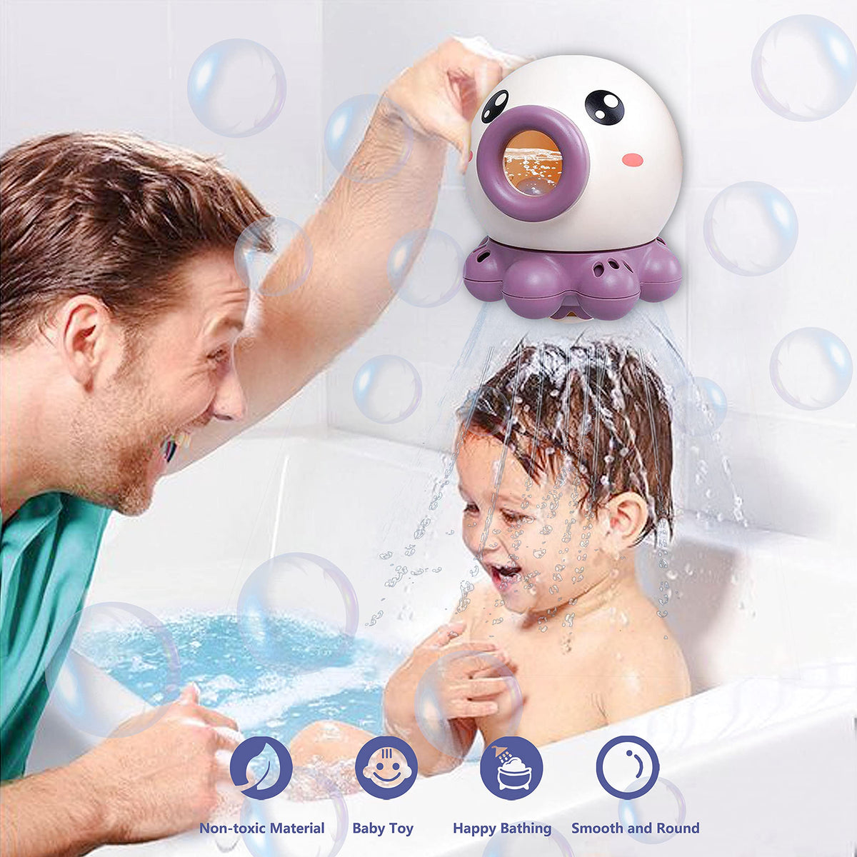 Octopus Bath Toy with Spinning Water Spray, photo 9