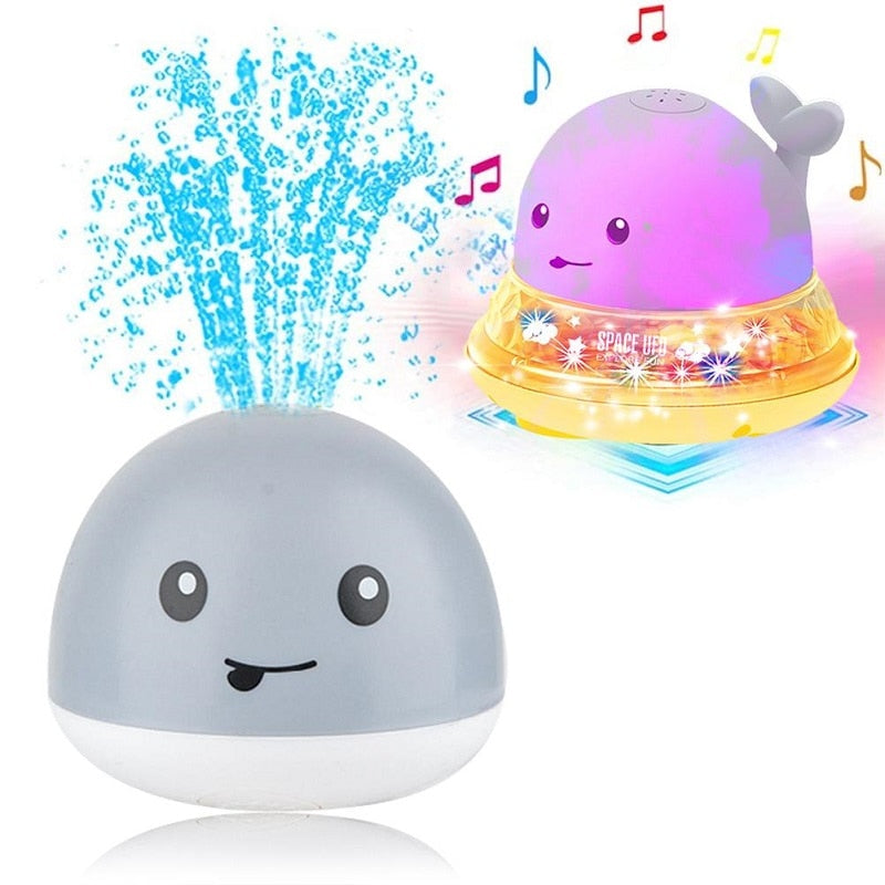 Whale Bath Toy with Automatic Water Spray, Light-Up Sprinkler and Music for Kids