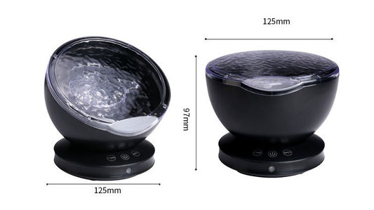 Ocean Wave Projector Night Light with Built-in Speaker and 1-Hour Auto Shut-Off, photo 2