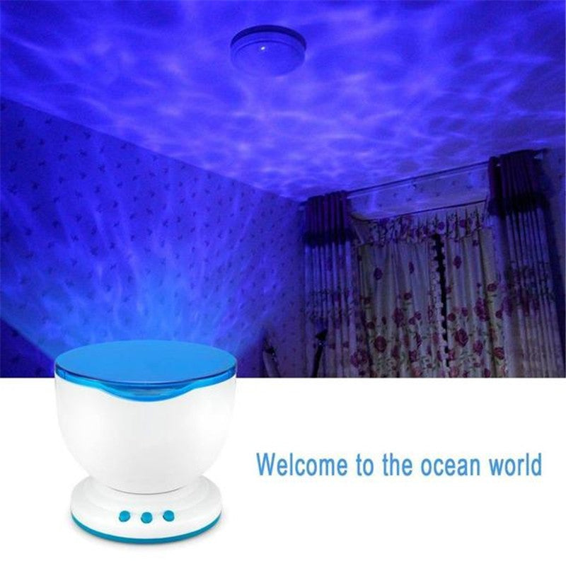 Ocean Wave Projector Night Light with Built-in Speaker and 1-Hour Auto Shut-Off, photo 3