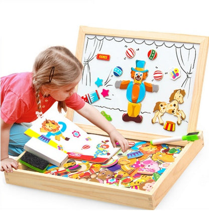 Wooden Magnetic Puzzle Box with Drawing Board, photo 10