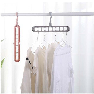 9-Hole Space Saving Hanger Organizer with 360° Swivel Hook for Closets and Dorms, photo 9