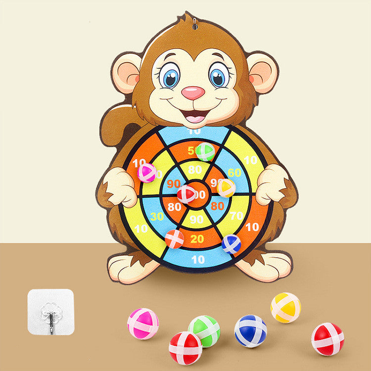 Sticky Ball Dart Board for Kids with 6 Balls and Hook, photo 4