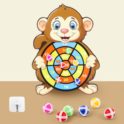 Sticky Ball Dart Board for Kids with 6 Balls and Hook, photo 4