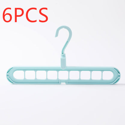 9-Hole Space Saving Hanger Organizer with 360° Swivel Hook for Closets and Dorms, photo 4