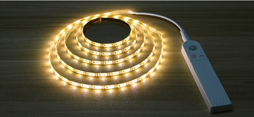 Motion Sensor Under Cabinet LED Strip Light, Battery Powered Waterproof Kitchen Light