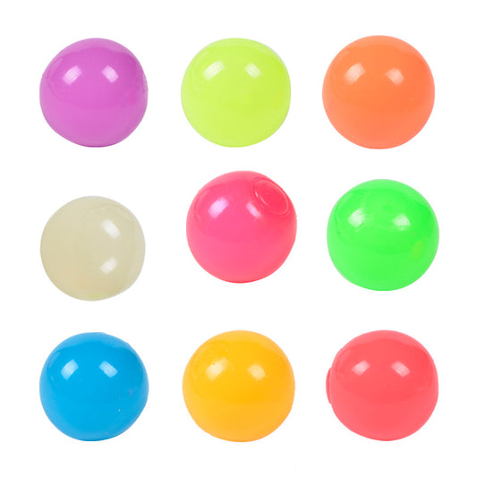 Glow in the Dark Sticky Balls for Ceiling and Walls, Squeeze Toy Set for Kids 7+