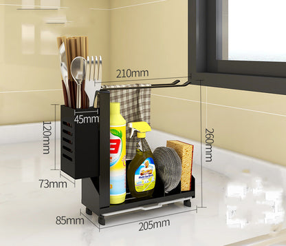 Kitchen Sink Caddy with Sponge and Brush Holder, photo 3
