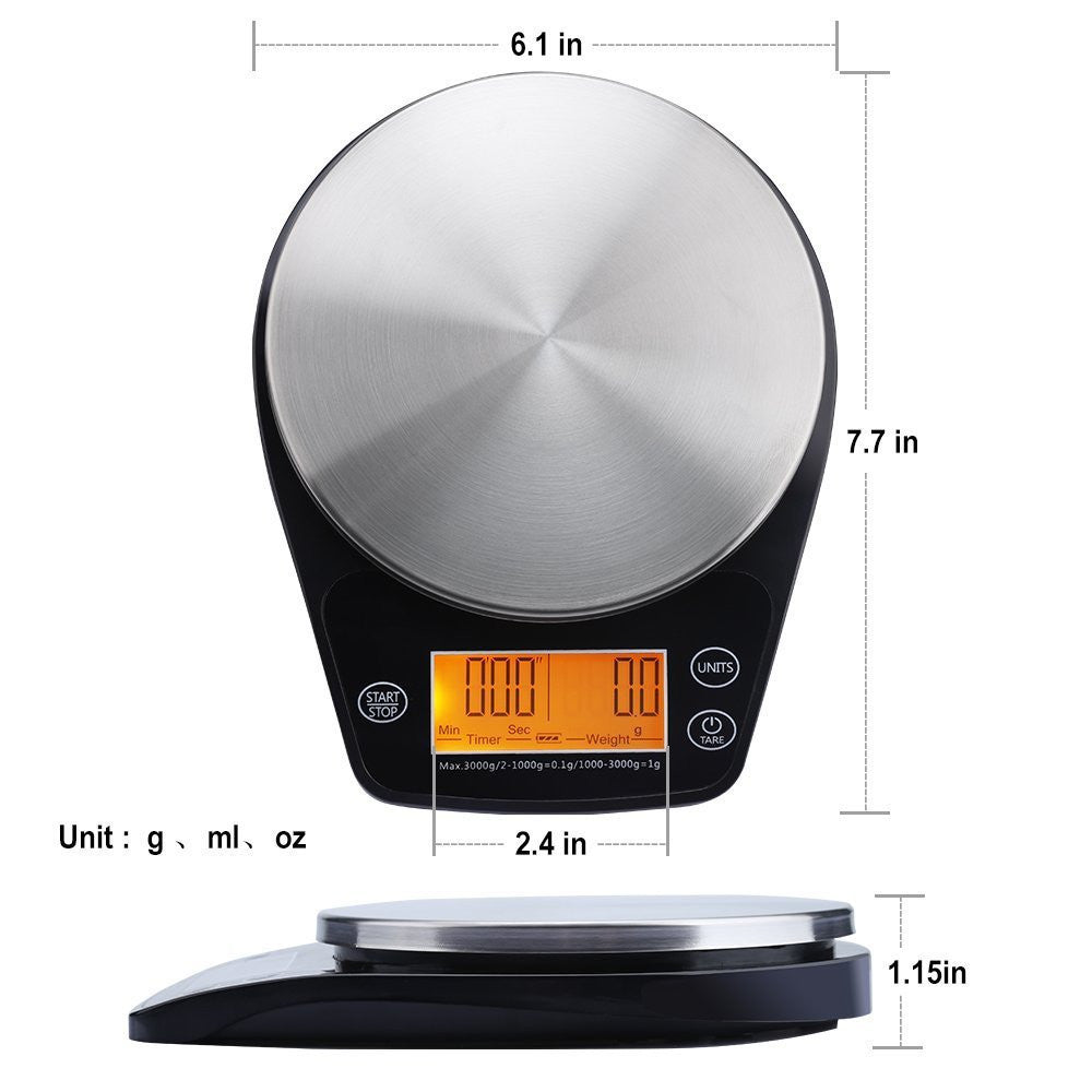 Digital Coffee Scale with Timer and Backlit LCD, photo 3