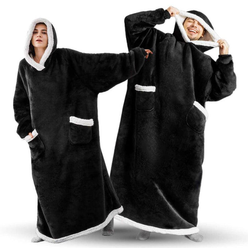 Oversized Wearable Blanket Hoodie with Pockets, photo 7