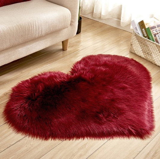 Heart Shaped Fluffy Plush Rug, photo 2
