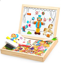 Wooden Magnetic Puzzle Box with Drawing Board, photo 2