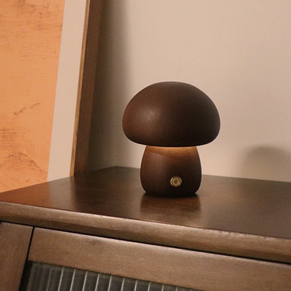 Wooden Mushroom Night Light with Touch Switch, photo 7