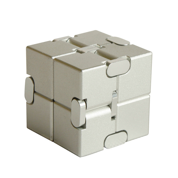 Metal Infinity Cube Fidget Toy, 1.6 in Solid Desk Fidget for Teens and Adults