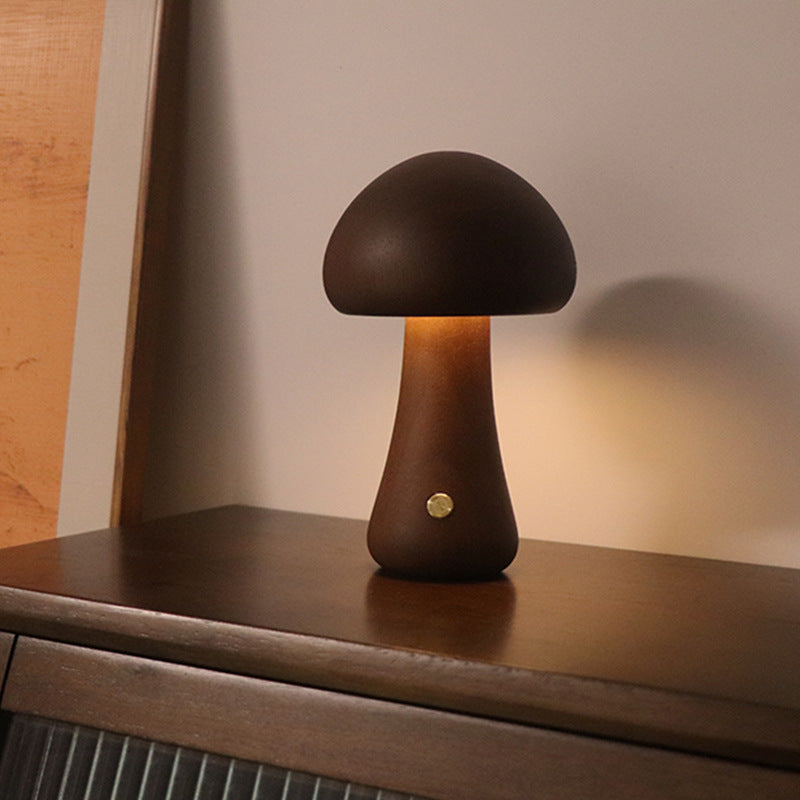 Wooden Mushroom Night Light with Touch Switch, photo 10