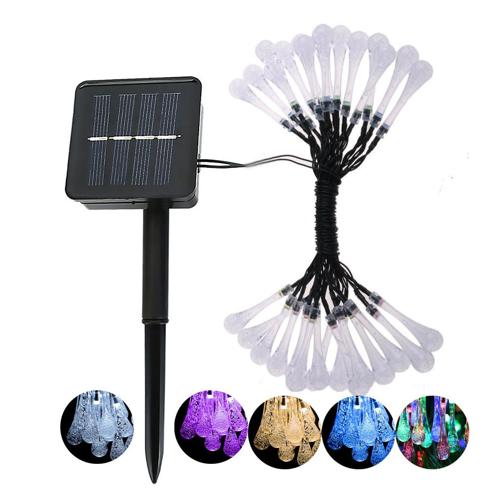 Solar Water Drop String Lights, photo 3