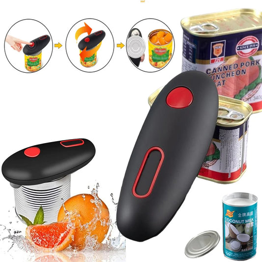 Electric Can Opener, One Touch Hands Free Automatic Can Opener with Smooth Edge Cut