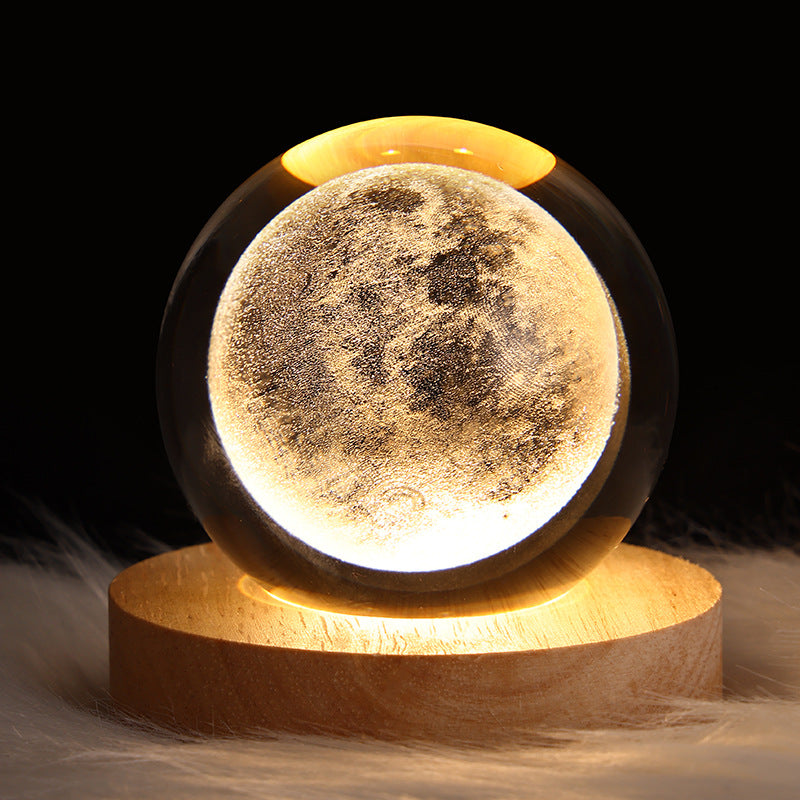 Crystal Ball Night Light with Wood Base, photo 5