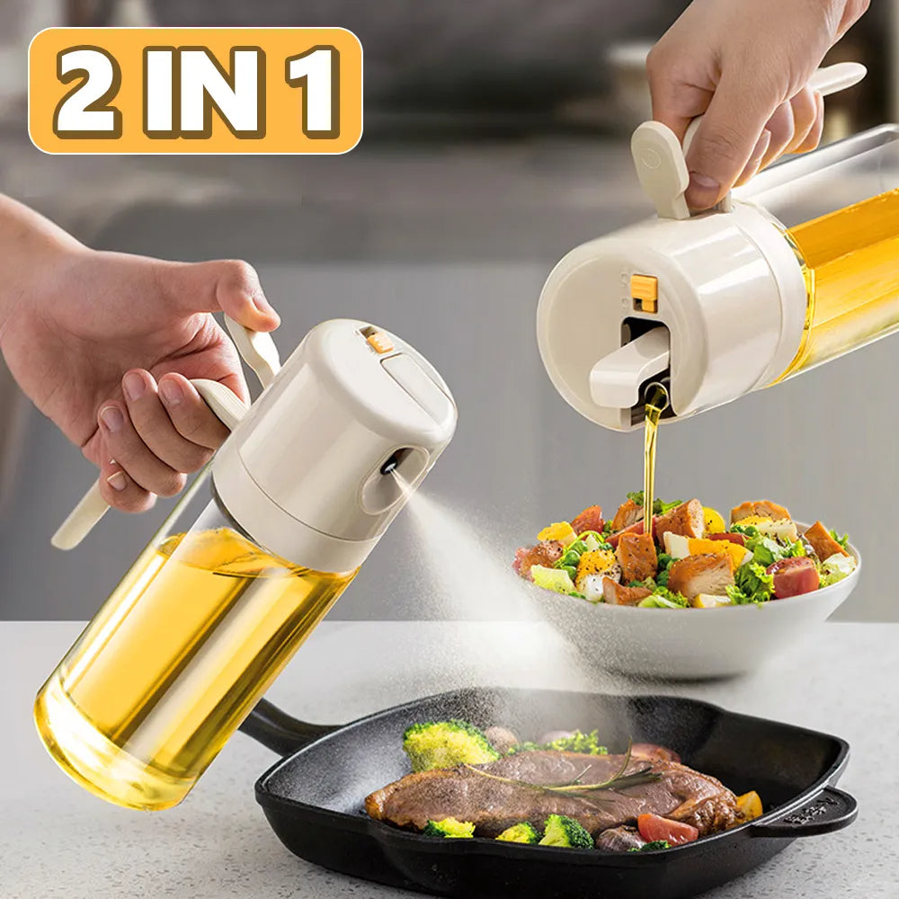 2-in-1 Glass Oil Sprayer and Pourer Bottle, photo 2