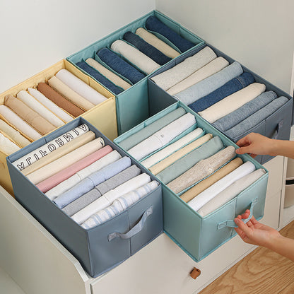 Foldable Drawer Organizer for Jeans and Clothes, 6, 7 or 9 Grid Closet Storage Box
