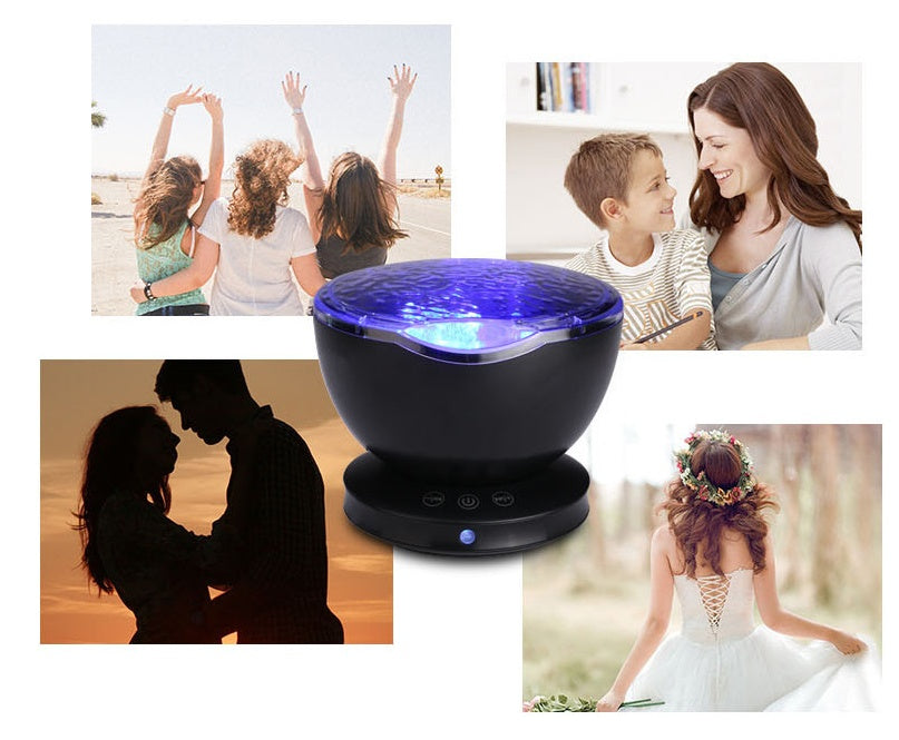 Ocean Wave Projector Night Light with Built-in Speaker and 1-Hour Auto Shut-Off, photo 10