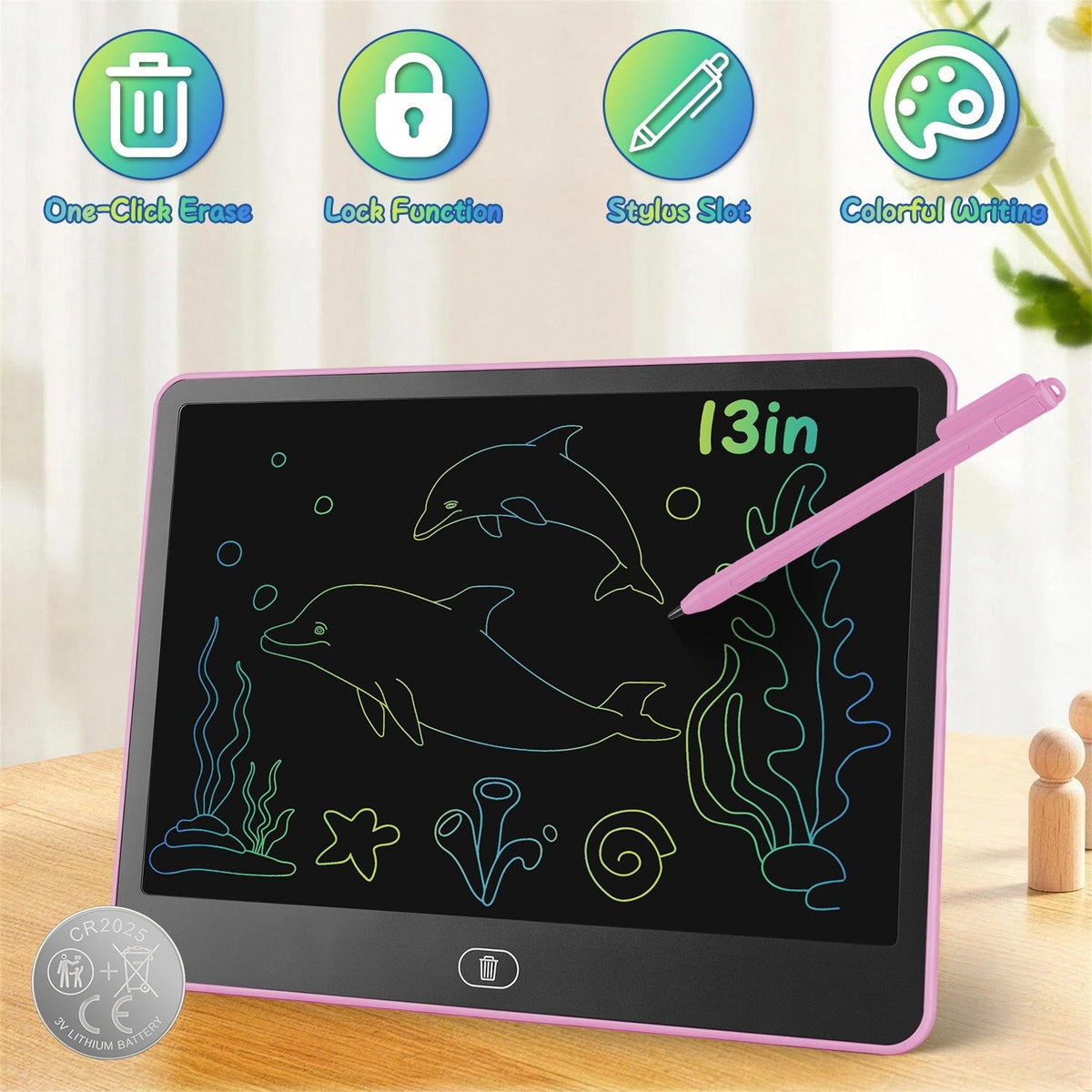 [TEST AM Jarvis extension] LCD Writing Tablet for Kids with Stylus & Lock Function