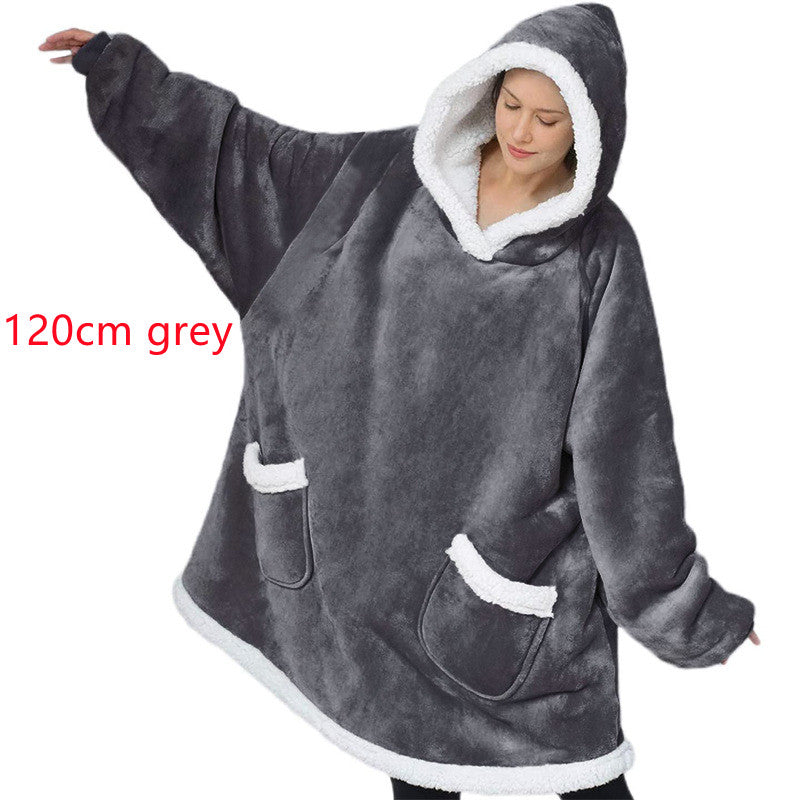 Oversized Wearable Blanket Hoodie with Pockets, photo 12