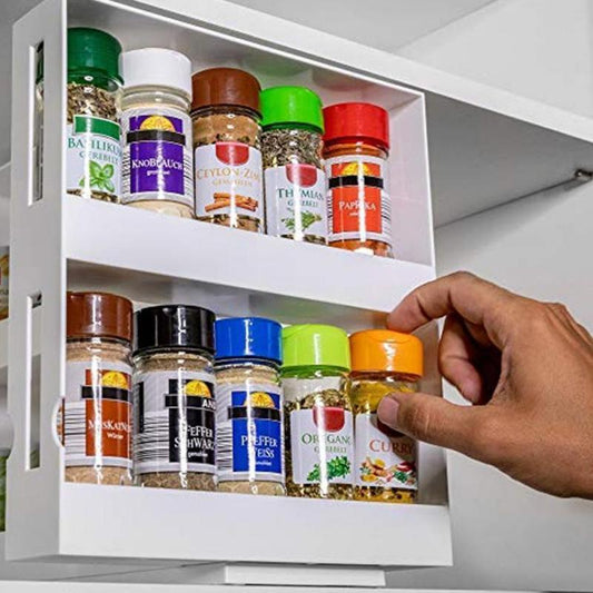 Rotating Spice Rack Organizer, Turntable Seasoning Storage for Kitchen Cabinet and Countertop