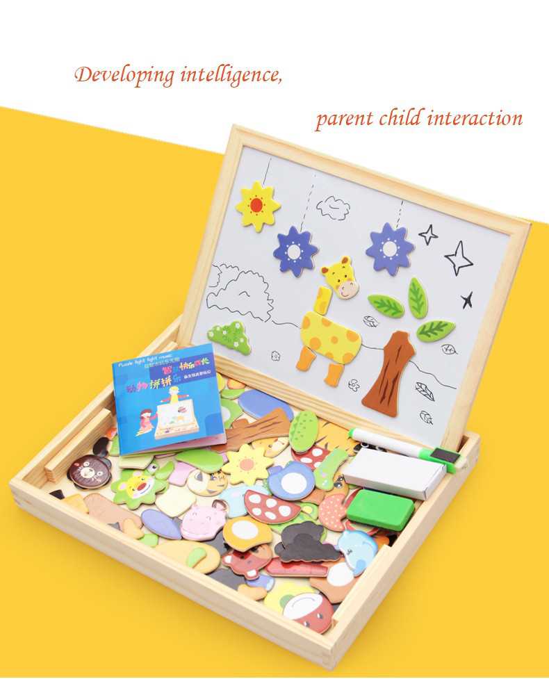 Wooden Magnetic Puzzle Box with Drawing Board, photo 8