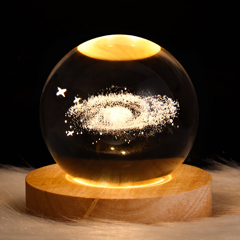 Crystal Ball Night Light with Wood Base, photo 14
