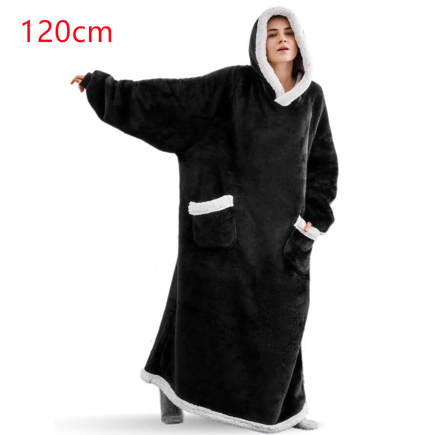 Oversized Wearable Blanket Hoodie with Pockets, photo 11
