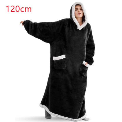 Oversized Wearable Blanket Hoodie with Pockets, photo 11