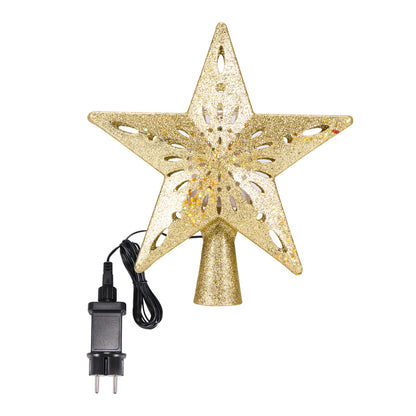 Christmas Tree Topper Star with Built-In Snowflake Projector and Rotating LED Light, photo 4