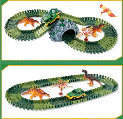 Dinosaur Race Track Set with Flexible Bendable Tracks, photo 7