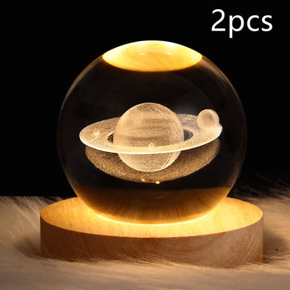 Crystal Ball Night Light with Wood Base, photo 7