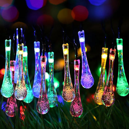 Solar Water Drop String Lights, photo 4