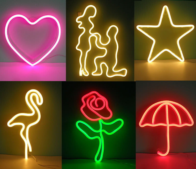 LED Neon Sign Wall Light, USB Powered Neon Wall Decor for Bedroom, Game Room and Parties