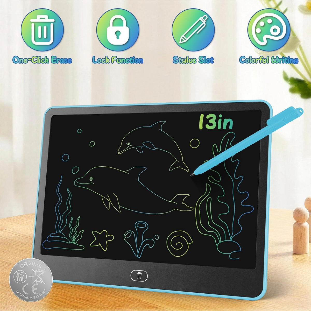 [TEST AM Jarvis extension] LCD Writing Tablet for Kids with Stylus & Lock Function