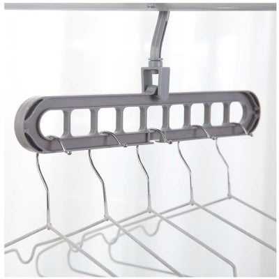 9-Hole Space Saving Hanger Organizer with 360° Swivel Hook for Closets and Dorms, photo 7