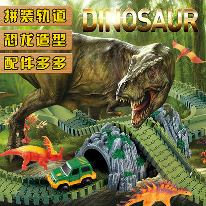 Dinosaur Race Track Set with Flexible Bendable Tracks, photo 3