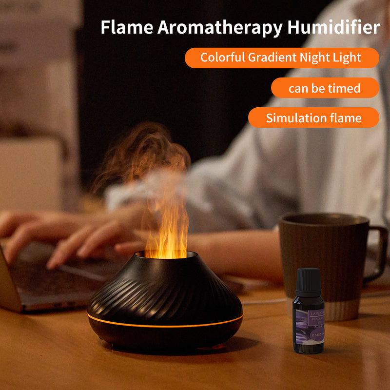 Flame Essential Oil Diffuser 130ml with Colorful 3D Flame Light and Auto Shut-Off, photo 7