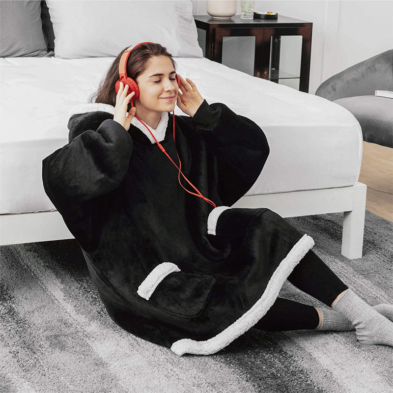 Oversized Wearable Blanket Hoodie with Pockets, photo 10