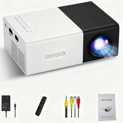Mini Projector with 1080p Support and Built-In Speaker, Portable LED Movie Projector for Home